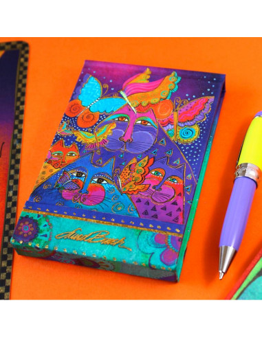Σημειωματάριο Σκληρόδετο Laurel Burch Colorful Cats 7x12 εκ. Premium Paper