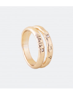 Δαχτυλίδι Διπλό Λεπτό Χρυσό Νο12 Anekke
