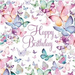 Κάρτα Διπλή De-Ci De-Là Happy Birthday Λουλούδια Και Πεταλούδες Pictura