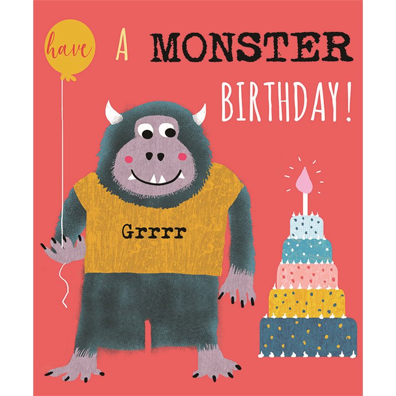 Κάρτα Απλή Τερατάκι Happy Birthday Pictura