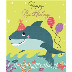 Κάρτα Απλή Καρχαρίας Happy Birthday Pictura