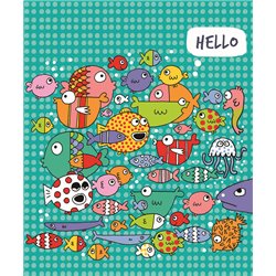 Κάρτα Απλή Ψάρια Hello Pictura