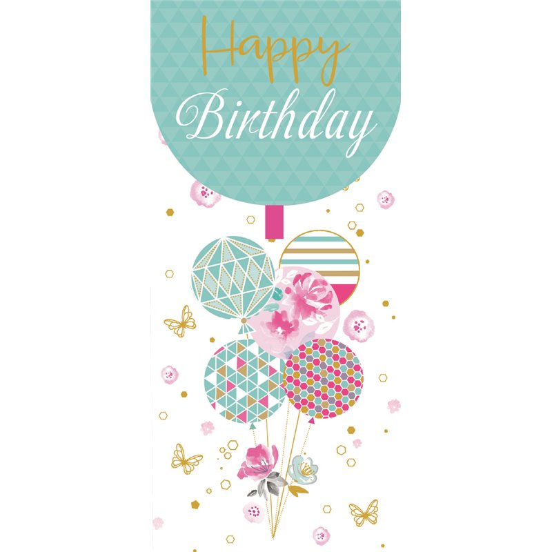 Μπιλιετάκι Μπαλόνι Happy Birthday Pictura