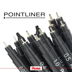 Μαρκαδόρος Pentel Pointliner 0,05mm μαύρο