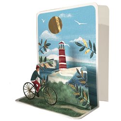 Ευχετήρια Κάρτα 3D 10,5x12 Βόλτα Δίπλα Στη Θάλασσα Pictura