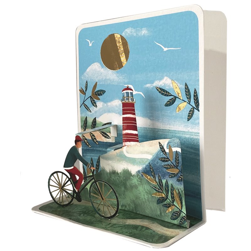 Ευχετήρια Κάρτα 3D 10,5x12 Βόλτα Δίπλα Στη Θάλασσα Pictura