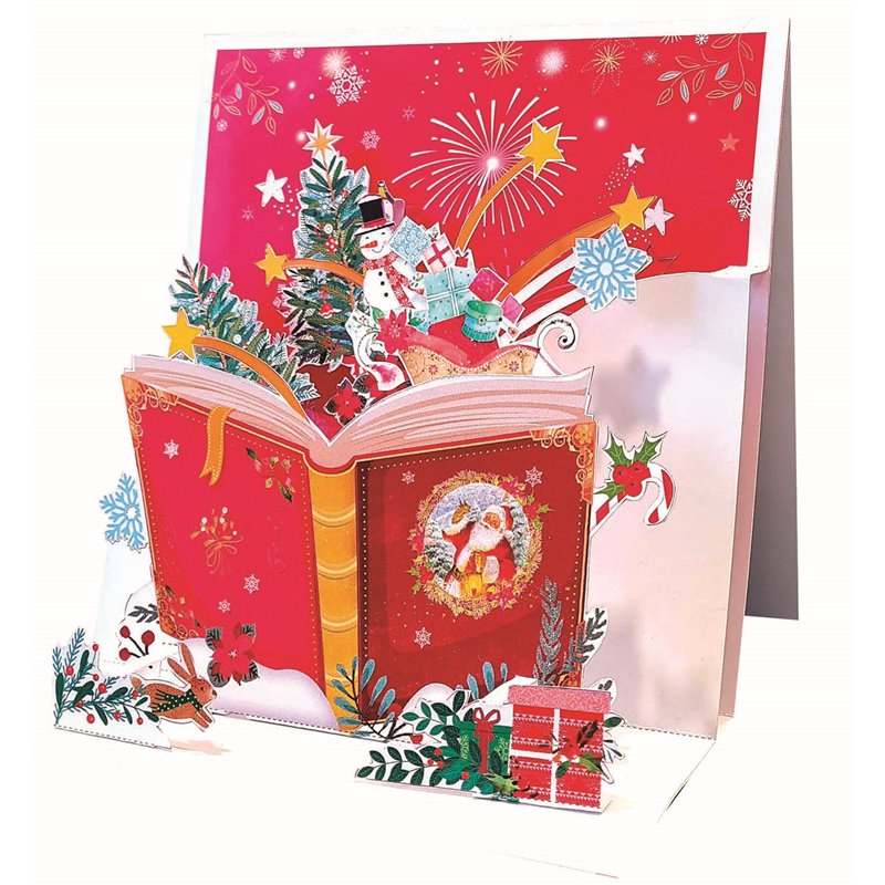 Χριστουγεννιάτικη Ευχετήρια Κάρτα 3D 16x16 Η Μαγεία Των Χριστουγέννων Pictura