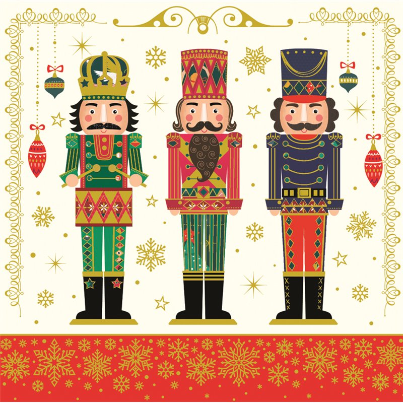 Χριστουγεννιάτικη Κάρτα Τρίπτυχο Διάτρητη Καρυοθραύστες Pictura