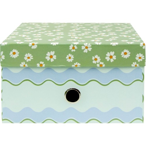 Κουτί Αποθήκευσης Μεγάλο Flowers Green Ancor