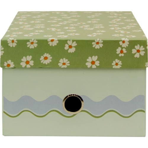 Κουτί Αποθήκευσης Μεσαίο Flowers Green Ancor