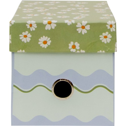 Κουτί Αποθήκευσης Mικρό Flowers Green Ancor