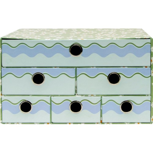 Συρταριέρα Με 6 Συρτάρια Flowers Green Ancor