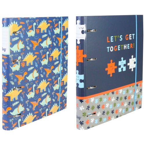 Κλασέρ 4 Κρίκων Με Διαχωριστικά Α4 B'LOG PLAY ME DINO Ancor