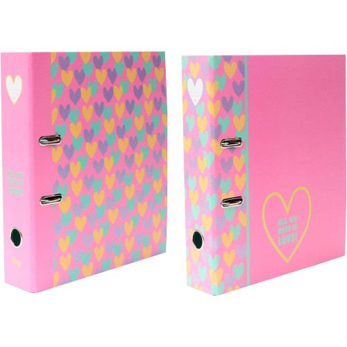 Κλασέρ 2 Κρίκων Α4 Με Ράχη 8εκ B'LOG HEARTS Ancor