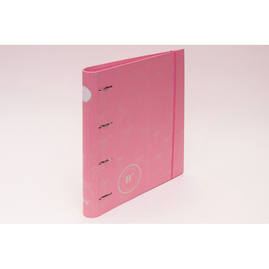Κλασέρ 4 Κρίκων Με Διαχωριστικά Α4 B'LOG Laces Pink Ancor