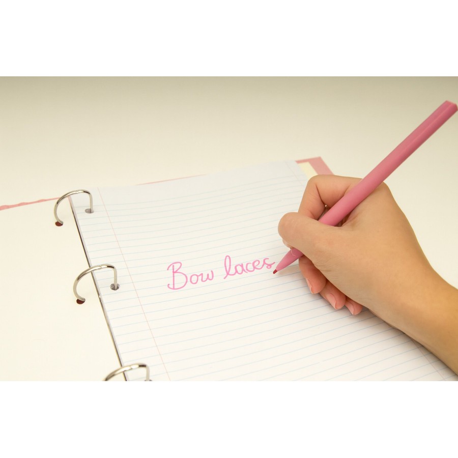 Κλασέρ 4 Κρίκων Με Διαχωριστικά Α4 B'LOG Laces Pink Ancor