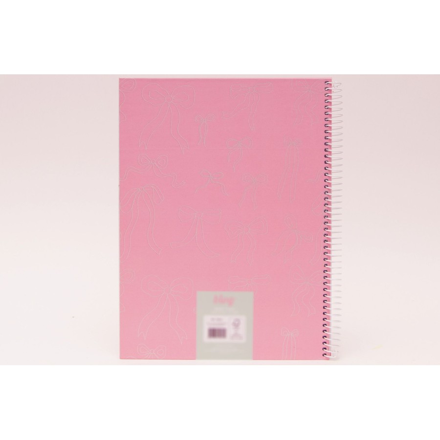 Τετράδιο Σπιράλ B'LOG Laces Pink A5 80 φύλλων Ancor