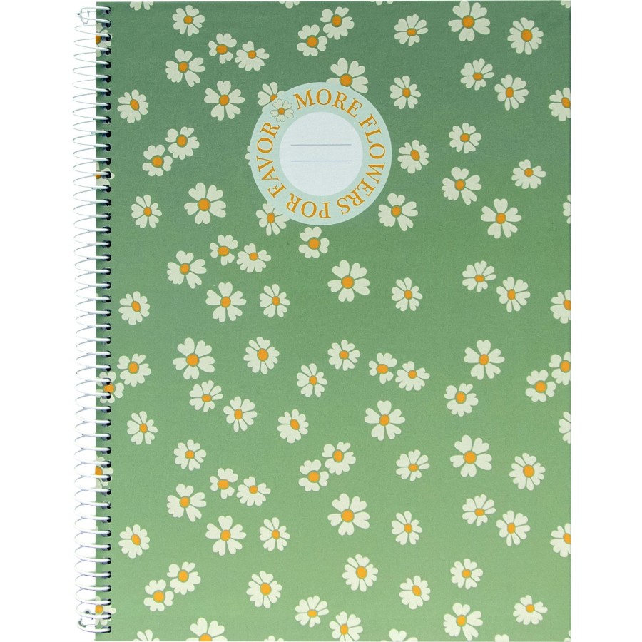 Τετράδιο Σπιράλ B'LOG Flowers Green A4 80 φύλλων Ancor