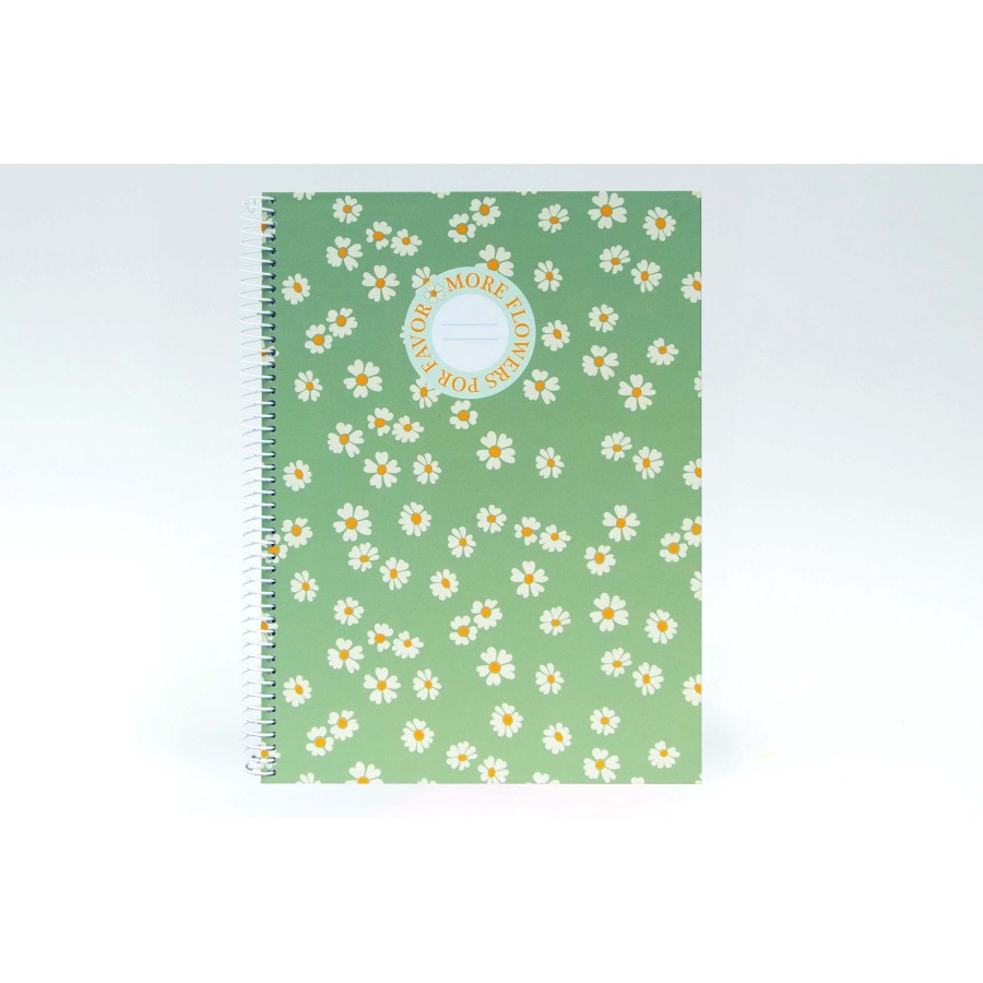 Τετράδιο Σπιράλ B'LOG Flowers Green A4 80 φύλλων Ancor