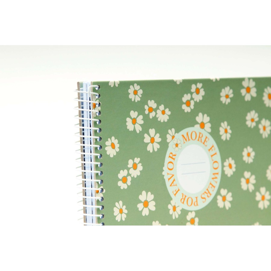 Τετράδιο Σπιράλ B'LOG Flowers Green A4 80 φύλλων Ancor