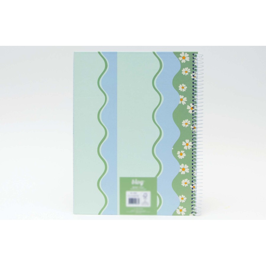 Τετράδιο Σπιράλ B'LOG Flowers Green A5 80 φύλλων Ancor