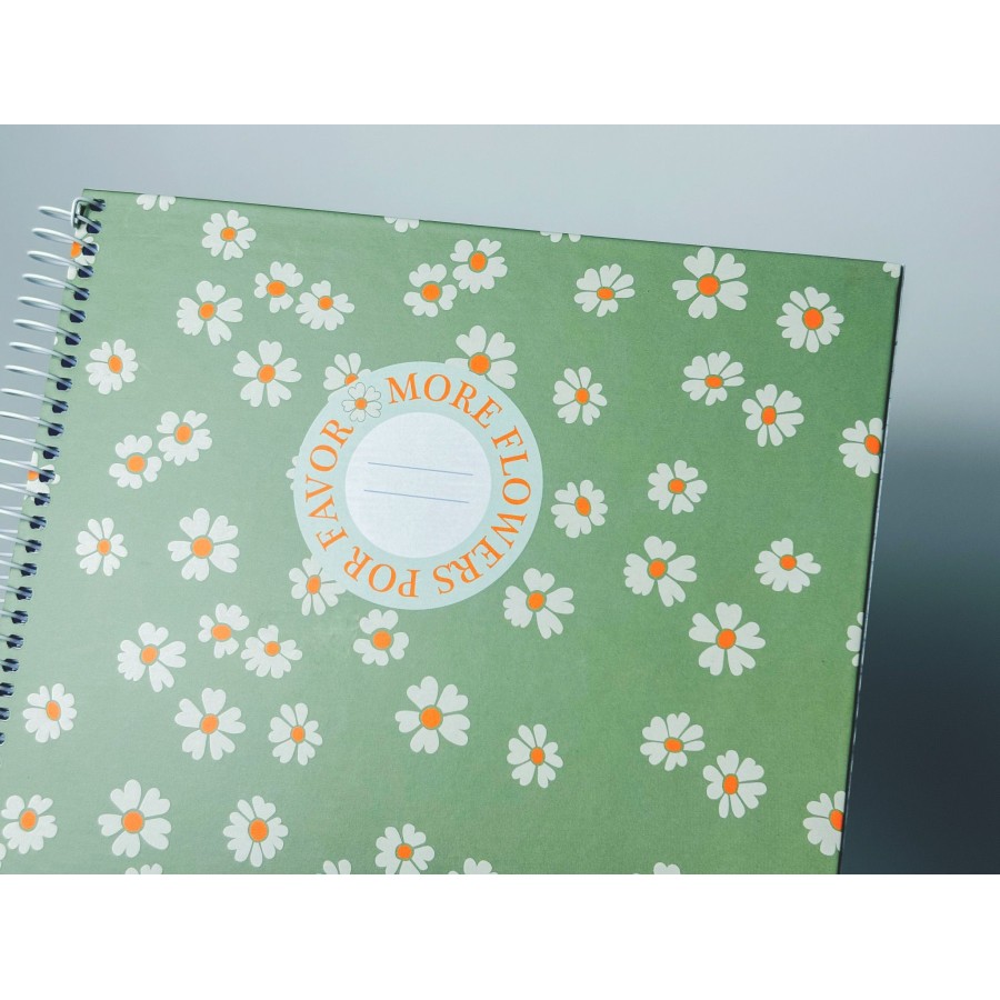 Τετράδιο Σπιράλ B'LOG Flowers Green A5 80 φύλλων Ancor