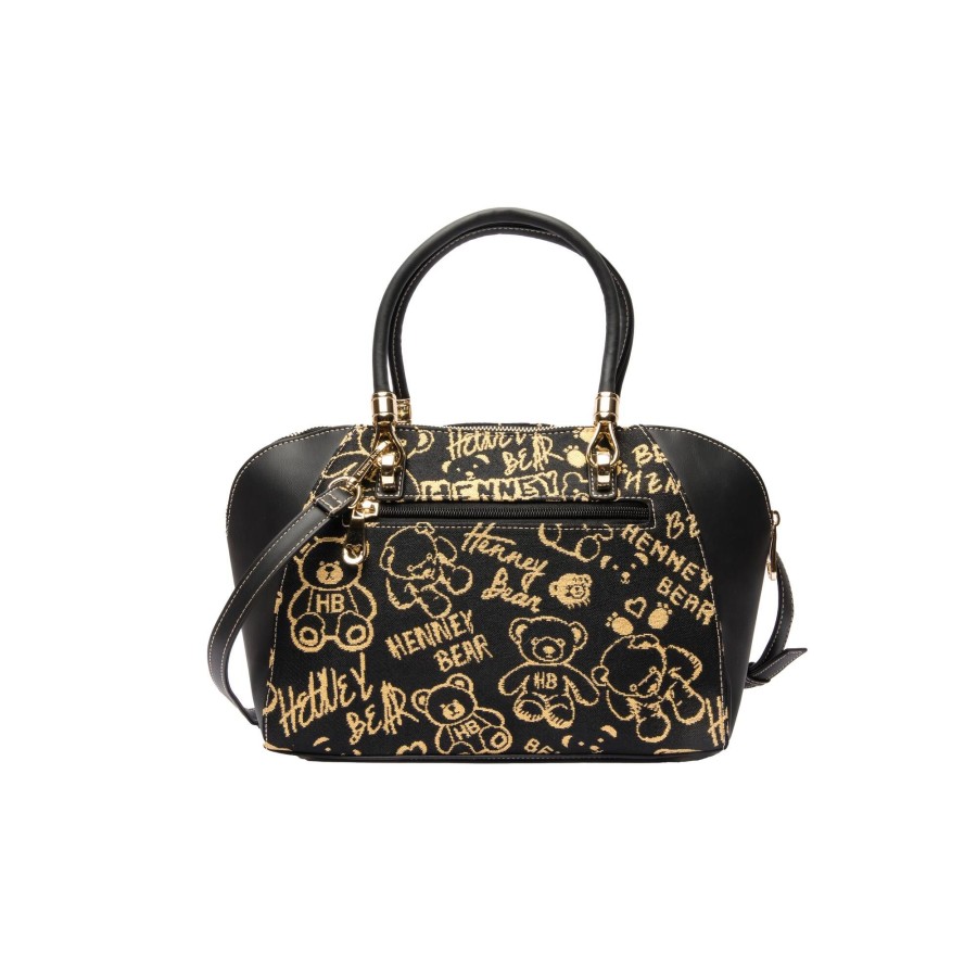 Τσάντα Χειρός Ώμου Gold Time Henney Bear