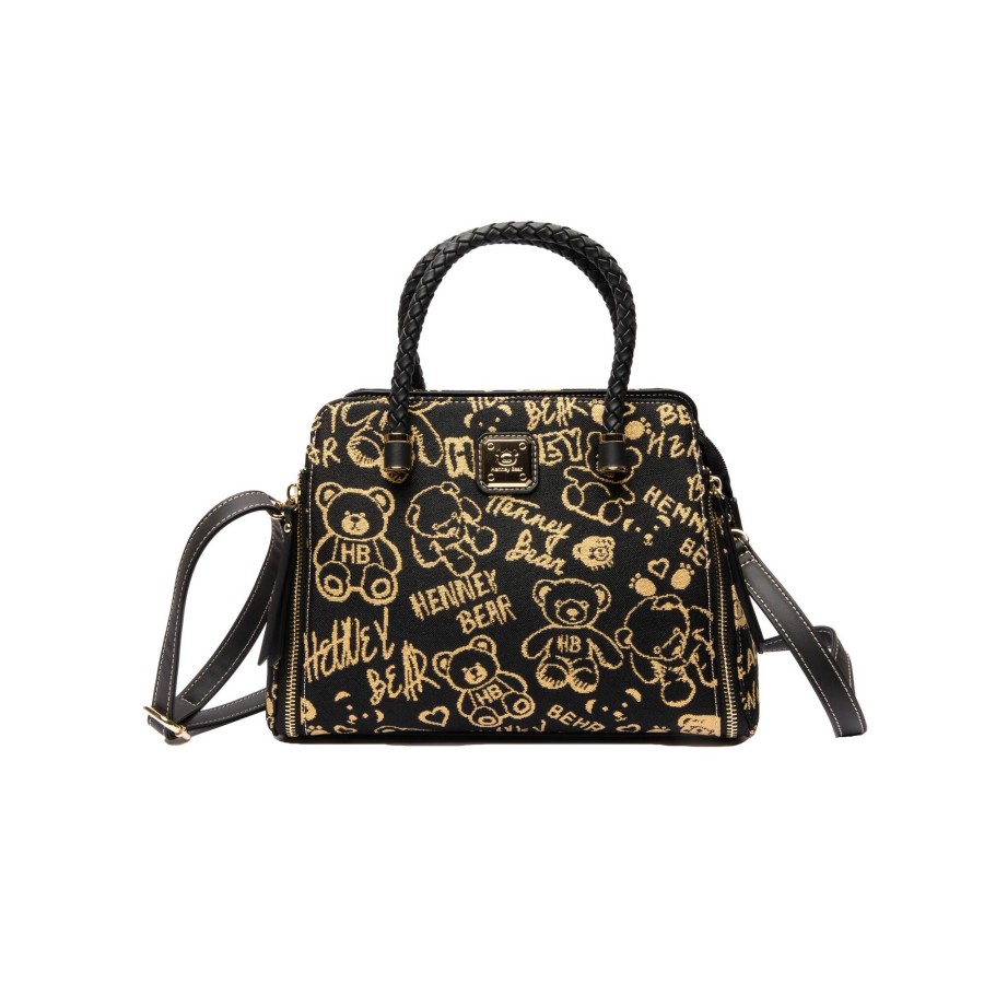 Τσάντα Χειρός Ώμου Gold Time Henney Bear