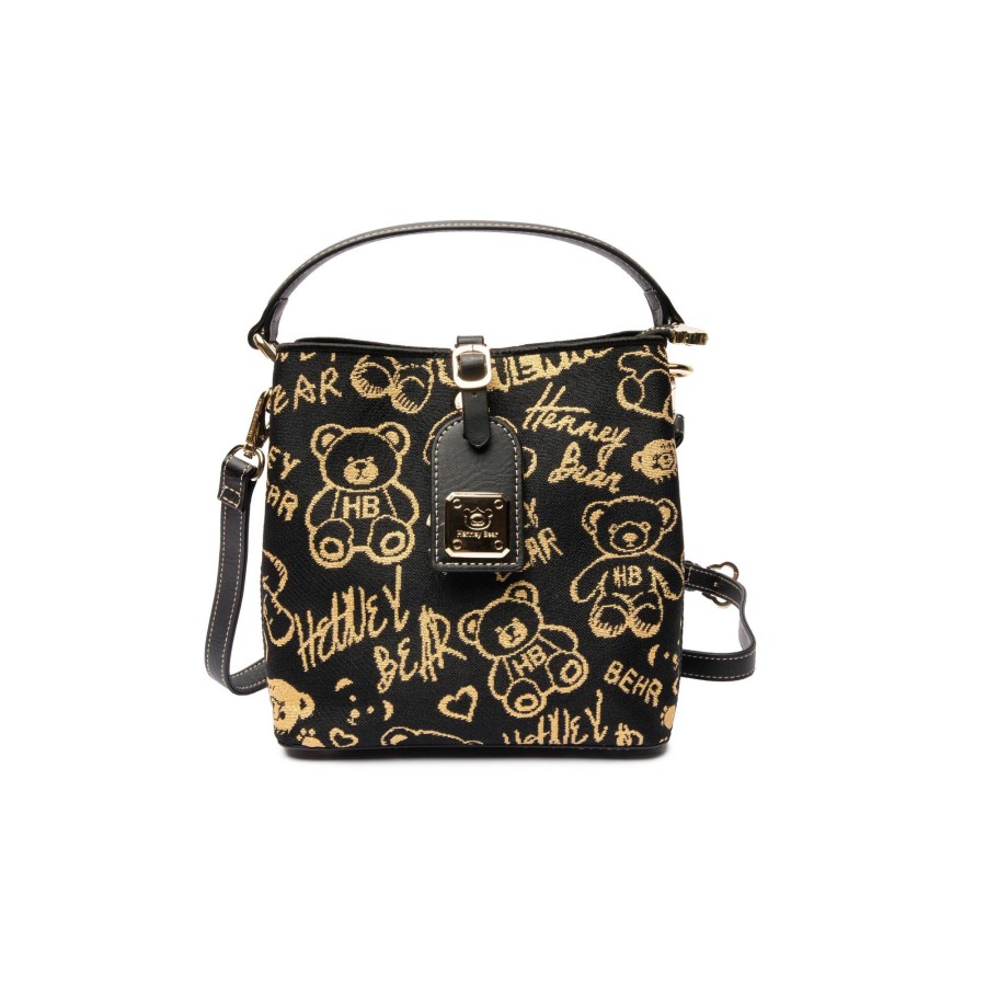 Τσάντα Χειρός Ώμου Gold Time Henney Bear