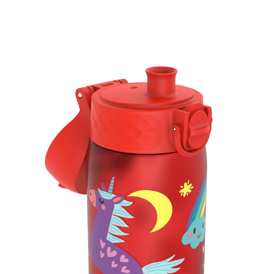 Πλαστικό Παγούρι SLIM 500ml Μονόκερος Σε Κόκκινο Μπουκάλι Ion8