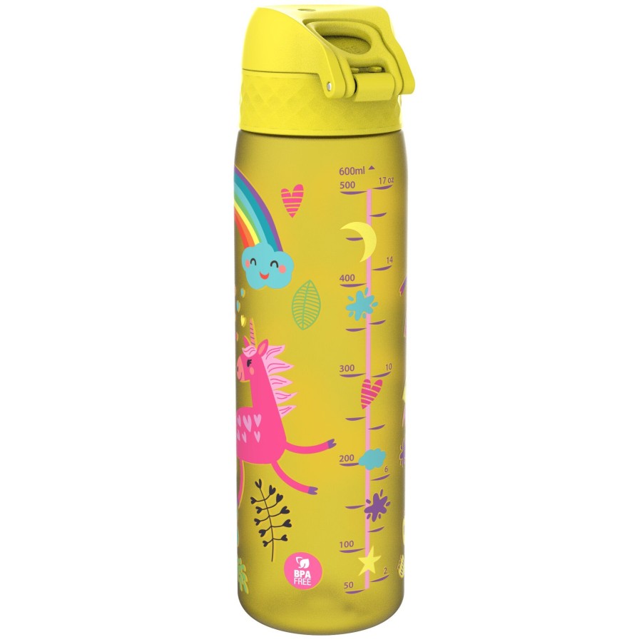 Πλαστικό Παγούρι SLIM 500ml Μονόκερος Σε Κίτρινο Μπουκάλι Ion8