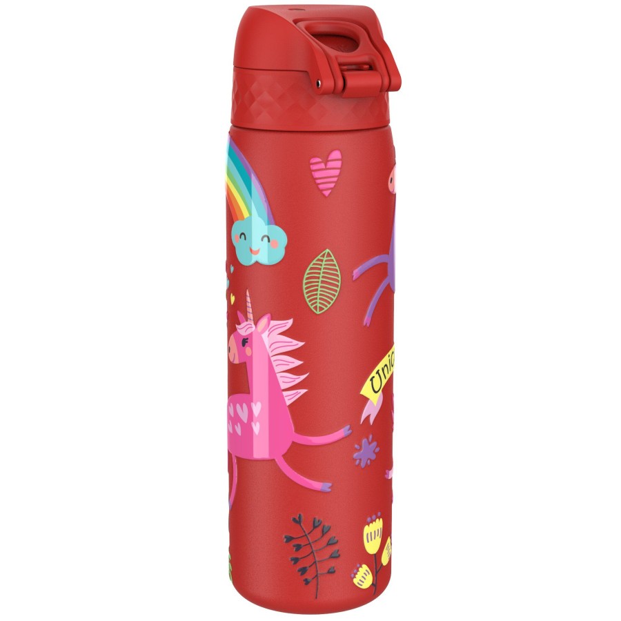 Μεταλλικό Μπουκάλι 600ml Μονόκερος Σε Κόκκινο Μπουκάλι Ion8