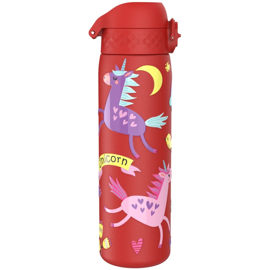 Μεταλλικό Μπουκάλι 600ml Μονόκερος Σε Κόκκινο Μπουκάλι Ion8