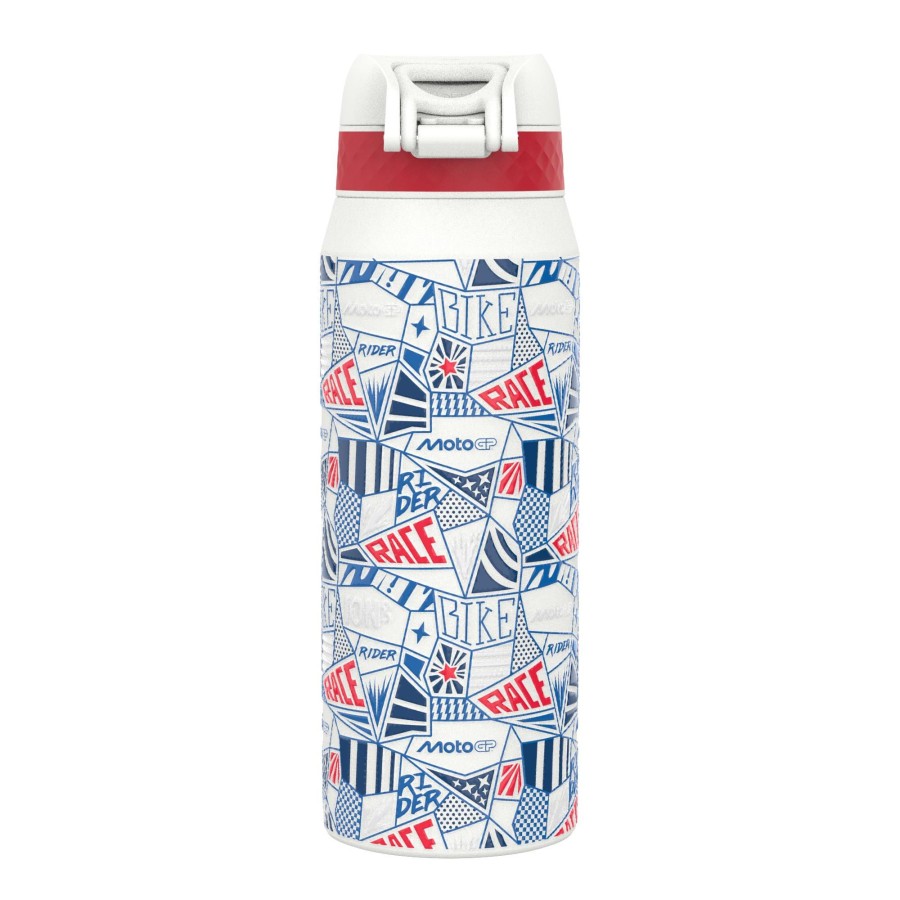 Μεταλλικό Ισοθερμικό Μπουκάλι 750ml με καλαμάκι MotoGP Λευκό Ion8