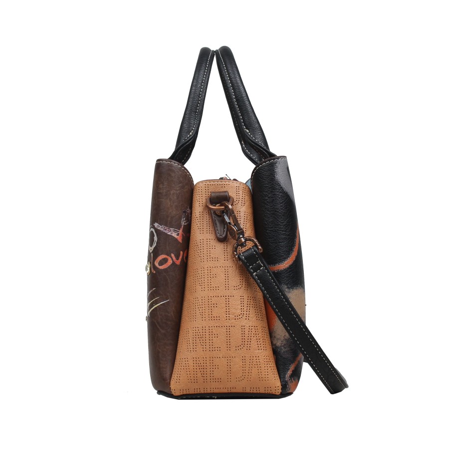 Τσάντα Χειρός Ώμου Τρίχωρη Janet