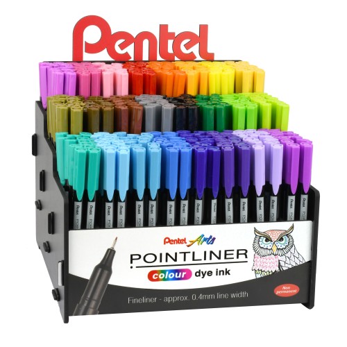 Βιτρίνα Μαρκαδόρος Fineliner 0,4mm  24 Δωδεκάδων Pentel