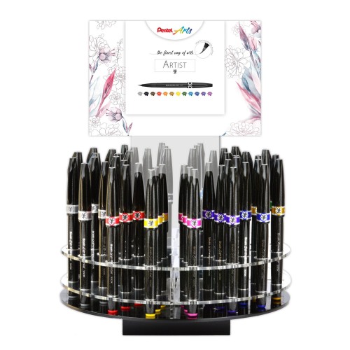 Βιτρίνα SESF30C Πινέλο Λεπτό Pentel Artist 4 δωδεκάδων