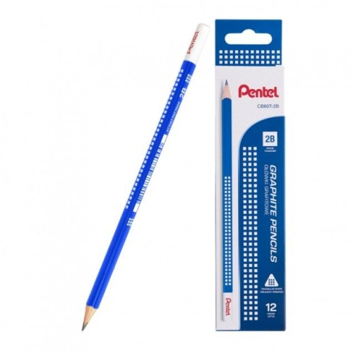 Ξύλινο Τριγωνικό Μολύβι 2B Pentel