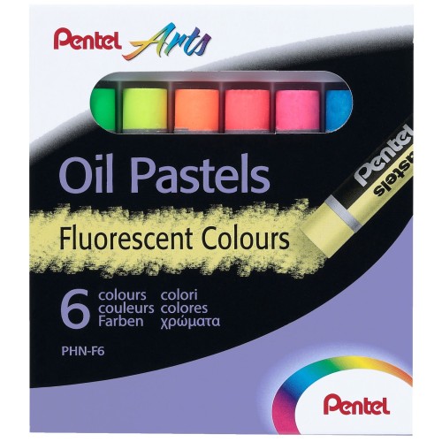 Λαδοπαστέλ Pentel 6 Χρωμάτων φωσφοριζέ
