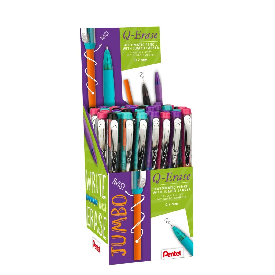 Βιτρίνα Μηχανικών Μολυβιών Twist Erase 0,7 4 δωδεκάδων Q-Erase Pentel