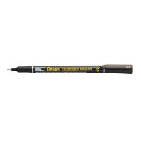 Μαρκαδόρος Ανεξίτηλος Ακίδα Μαύρο 0,4mm Pentel 