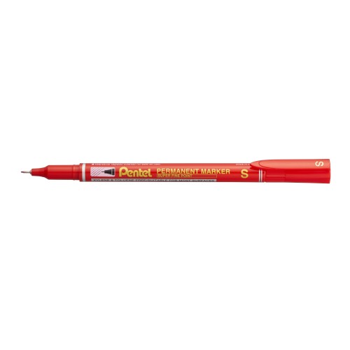Μαρκαδόρος Ανεξίτηλος Ακίδα Κόκκινο 0,4mm Pentel 