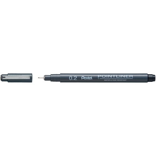 Μαρκαδόρος Pentel Pointliner 0,2mm μαύρο