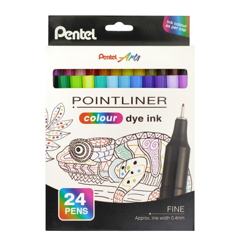 Σετ Μαρκαδόρος Fineliner 0,4mm 24 Χρώματα Pentel