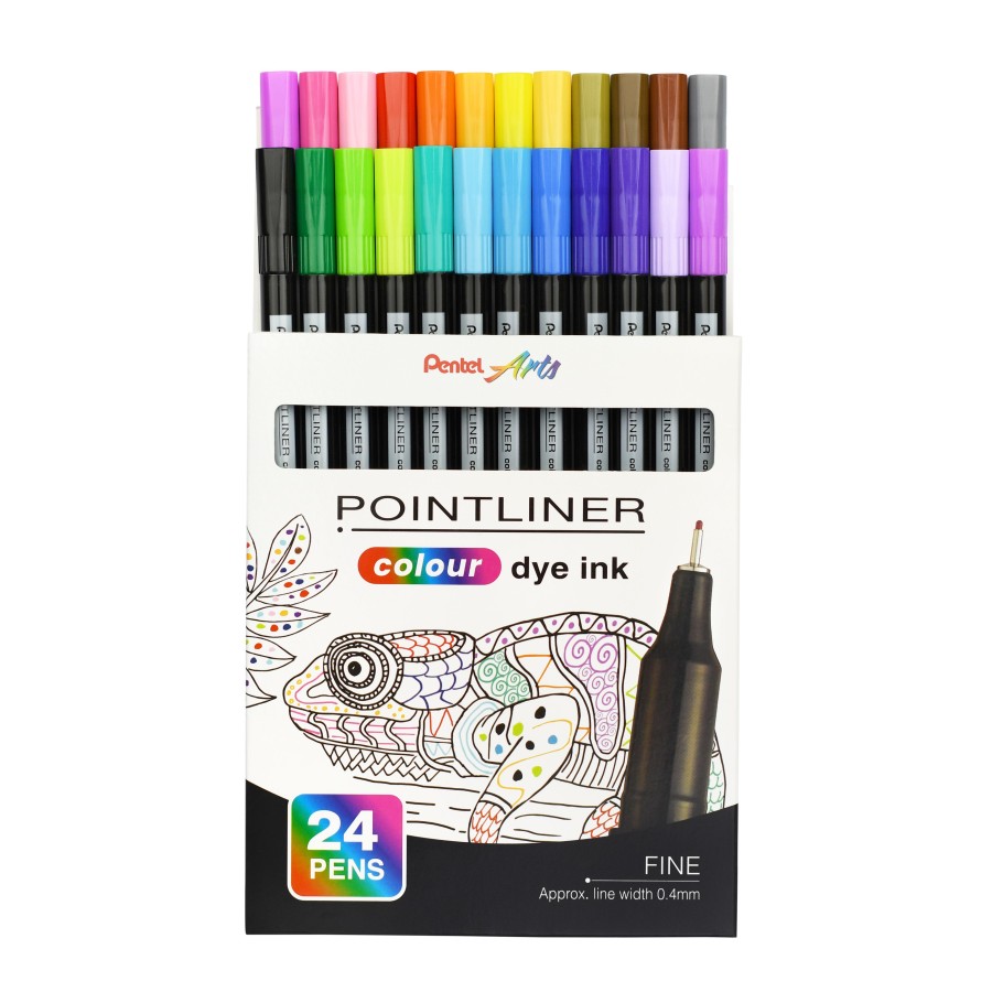 Σετ Μαρκαδόρος Fineliner 0,4mm 24 Χρώματα Pentel