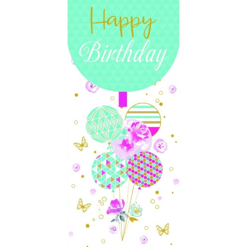 Μπιλιετάκι Μπαλόνι Happy Birthday Pictura