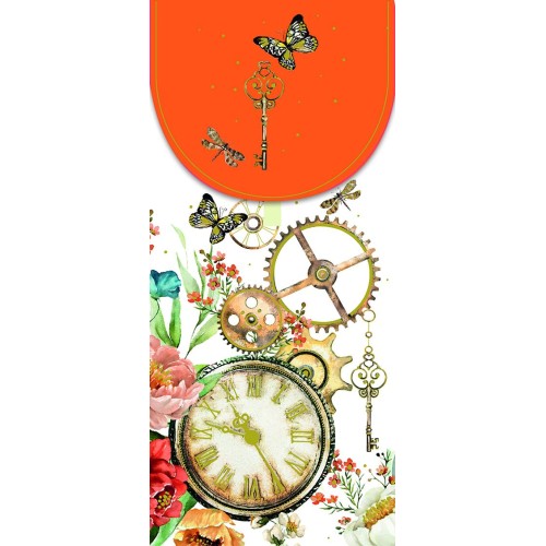 Μπιλιετάκι Βίντατζ Ρολόι, Καρδιές Και Πεταλούδες Pictura