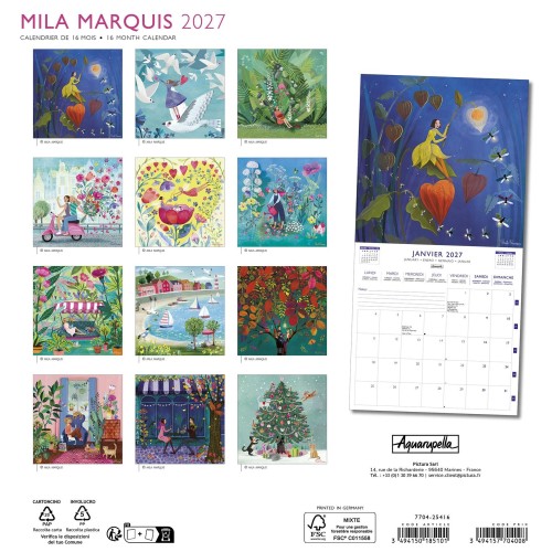 Ημερολόγιο Μεγάλο Μηνιαίο 2026 Mila Marquis Pictura
