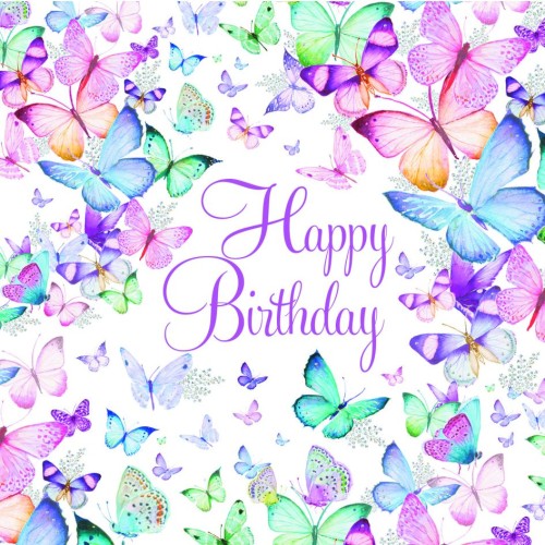 Κάρτα Διπλή De-Ci De-Là Happy Birthday Λουλούδια Και Πεταλούδες Pictura