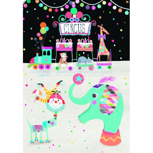 Ευχετήρια Κάρτα 3D Τρίπτυχο ZIG ZAG Τσίρκο Pictura